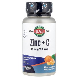 KAL Cal Zinc + C Tangerine 90 Micro Tablets Zinc Mineral Supplement, 1 / KAL 칼 징크 + C 탠저린 90 마이크로 정 아연 미네랄보충제, 1