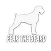 Fear The Beard German Wirehaired Pointer M341 6 inch Sticker