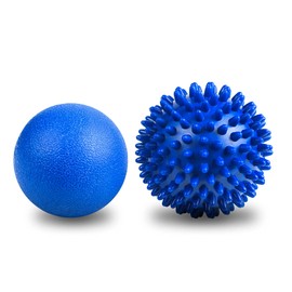 URAQT Massage Balls, Fascia Ball, Set of 3, Hedgehog Ball Set, Spiked Massage Ball, Hard, Massage Balls with Nubs, for Back, Legs, Feet, Hands