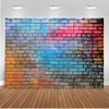 DHXXSC 8X6FT Colorful Brick Wall Backdrop Photography Studio Props Photo