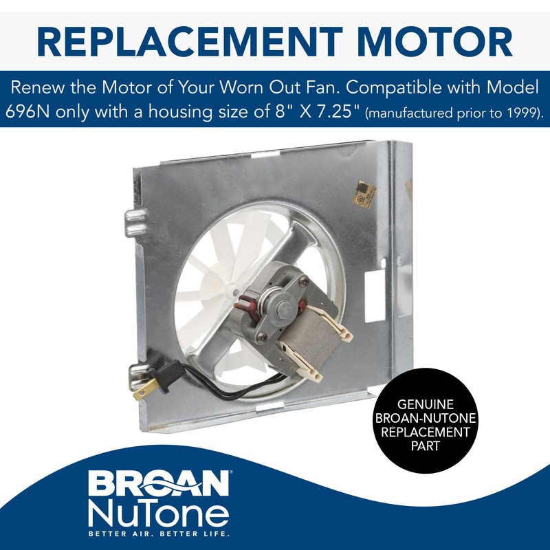 Broan-NuTone C350BN Replacement Motor/Wheel (NuTone 696N A housing), 50 CFM,,