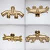 HQMPC 4 Way Hose Splitter 3/4" GHT Garden Hose Splitter