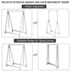 Tangkula Extendable Garment Rack, Heavy Duty Foldable Clothes Rack with