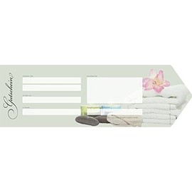 Premium vouchers as folding cards (pack of 10) with rear flap closable