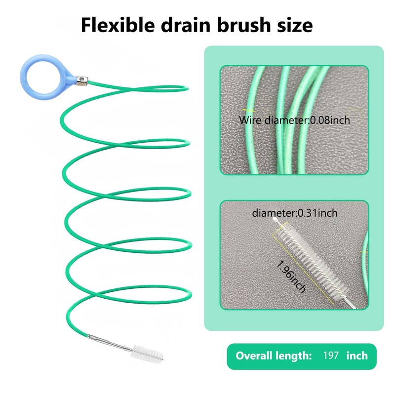 NGHEY 196 Inch Car Sunroof Drain Hole Unclogger, Flexible Drain