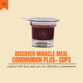 The Miracle Meal Communion Plus + Cups will simplify your communion experience: 100% Concord Grape Juice & Wafer - Box of 100 - Premium Quality - Made in the USA