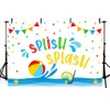 MEHOFOND 7x5ft Beach Ball Birthday Backdrop Summer Pool Party Splish