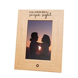 It All Started with a Swipe Right Photo Frame - Tinder Online Dating for Boyfriend Girlfriend - Valentines Day