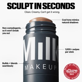 Milk Makeup Sculpt Stick – Cool-Toned Cream Contour Stick with Thyme Extract + Mango Butter – Hydrating, Buildable Formula Adds Depth + Dimension – Smolder (Fair), 0.19 oz