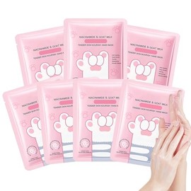 Hand Masks Moisturizing Glove, 7 Pack Hand Mask for Dry Cracked Hands, Hand Gloves Moisturizing Overnight, Hand Spa Lotion Gloves with Niacinamide Smooth Aging Hands