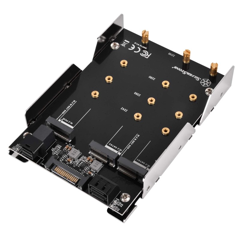SilverStone Technology 3.5" to 2 x M.2 SATA and 1