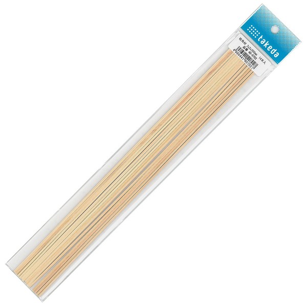 Takeda 40-0702 Cypress Square Wood, 0.1 x 0.8 x 11.8 inches (2 x 2 x 300 mm), Pack of 14