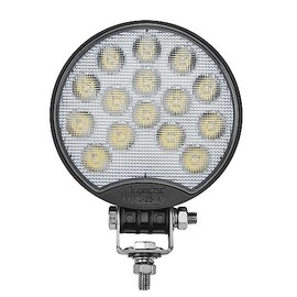 Maxxima Round 15 LED Work Light 1,200 Lm 12/24VDC Black Work Light for Trucks and Heavy Duty Vehicles, Mounting Hardware included