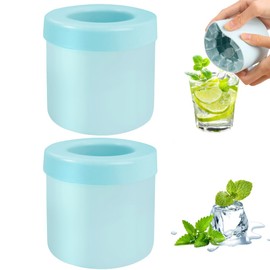 Cylinder Silicone Ice Cube Mold, New 3D Ice Cubes Maker, Decompress Ice Lattice, Press-Type Easy-Release Ice Cup