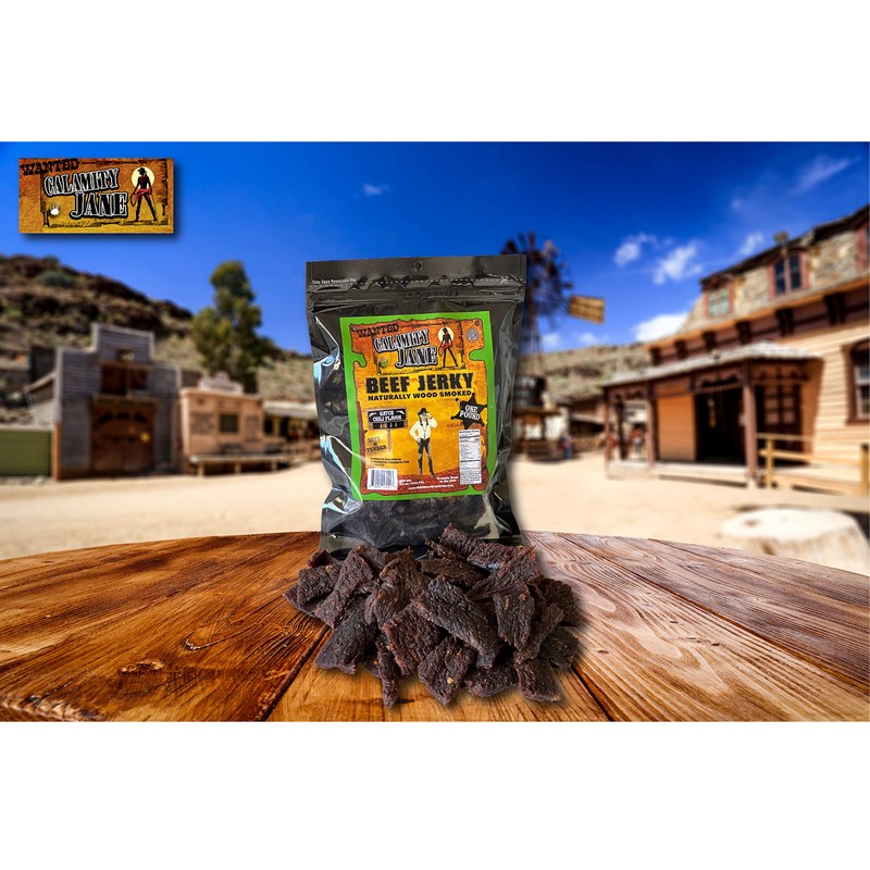 Calamity Jane Beef Jerky Hatch Chili Flavor One Pound Resealable
