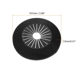 TOP-VIGOR Rohrabdeckungsdekoration, PP-Kunststoff-Rosette, Rohrmanschette für Wasserleitung, Abflussleitung, WC-Abflussrohr, Wandrohreingang, Dekoration, Zierleiste und Badezimmer-Rohrleitung, Schwarz