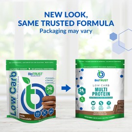 BioTrust BioTrust Low Carb Protein Powder  Natural and Delicious Whey & Casein Blend from Grass-Fed Hormone Free Cows  Non GMO, Soy Free, Gluten Free, Hormone Free (Chocolate, 3-Pack)