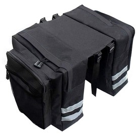 Yhuasia Waterproof pannier bags, bicycles, boot bag, bicycle pannier rack bag, saddle bags for bicycles, outdoor, commute shopping, riding, picnic, black