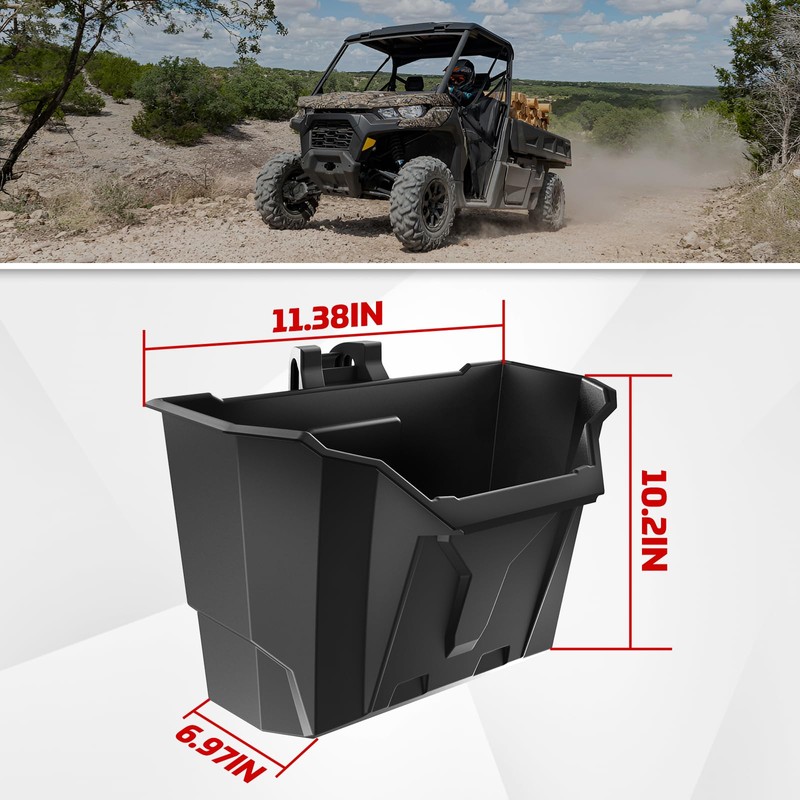 XUTVOTOR Can Am Defender Underseat Storage Bin, Driver Underseat Storage