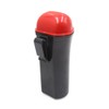 sourcing map Red Black Plastic Garbage Trash Can Rubbish Bin