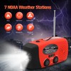 5000mAh Red/Green Emergency Crank Weather Radio, iRonsnow NOAA/FM/AM Solar Radios,