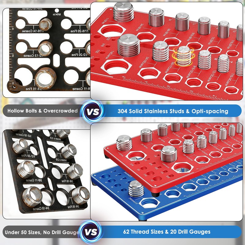 82 Nut and Bolt Thread Checker Standard and Metric, Screw