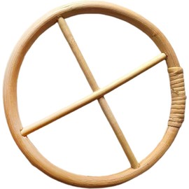 2Pcs Brown Wind Chime Circles, DIY Wind Chimes, Long Lasting House Garden Wind Wind Chime Parts Transparent Top, Circles of Wind Chime or Frames of Suncatcher, Round Wind Chimes Patio, Outdoor Décor