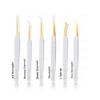 Alluring White with Gold Tip Tweezers for Eyelash Extension