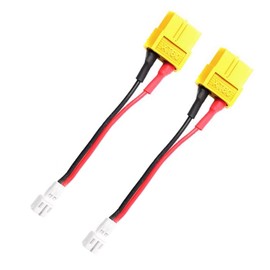 2Packs Female XT60 to 2-PIN JST-PH2.0 Male Adapter Conversion Cable 22AWG 10cm for Furitek Tegu Lizard ESC SCX24 Battery RC Car Plane RC Toys