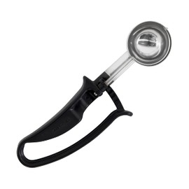 Zeroll 2030 Universal Standard Length EZ Disher Food Portion Control Scoop Designed for Right or Left Hand Use Dishwasher Safe NSF Approved, 1 3/4-Inch, Black