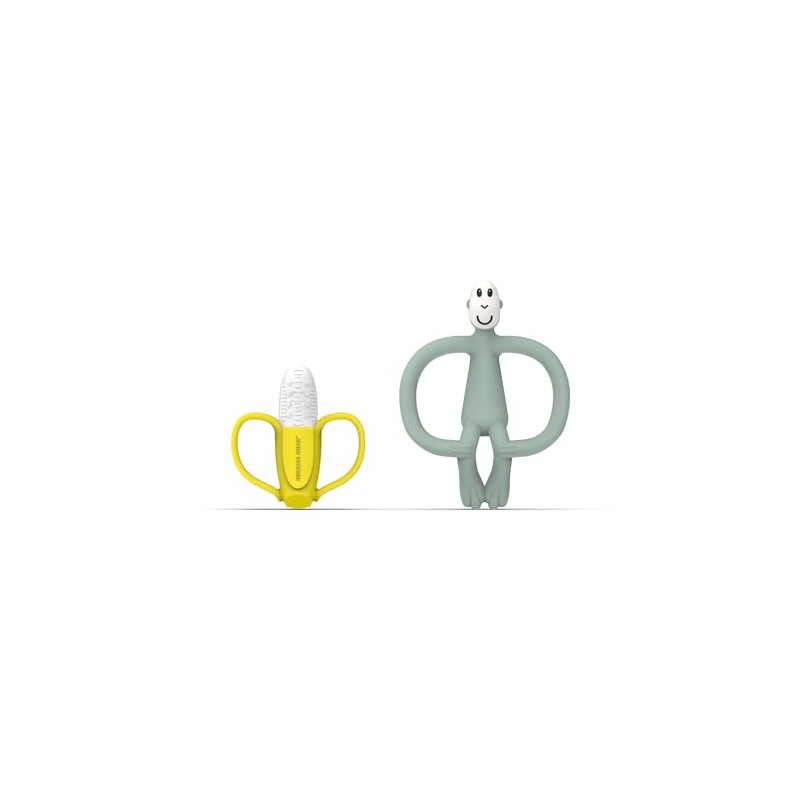 Matchstick Monkey, Antimicrobial Teething Gift Set - 1 Banana Shaped