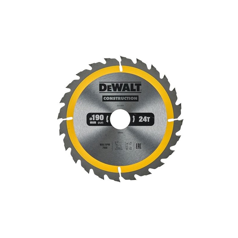 Dewalt DT1944 Circular SAEGE Blade Handkr 190 x 30 mm