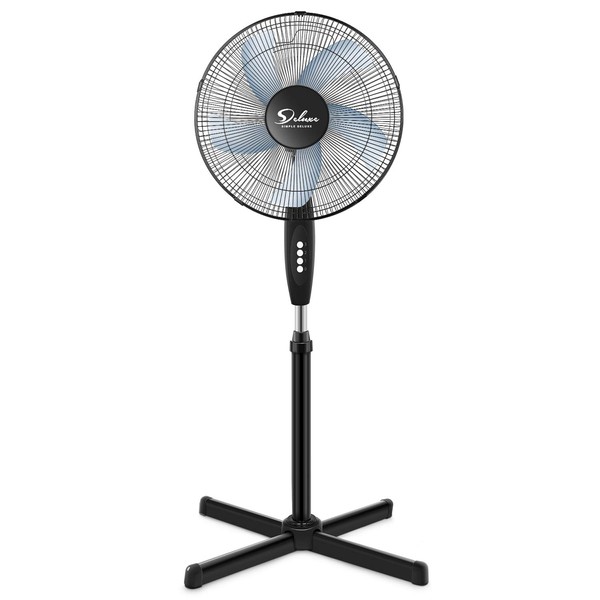 Simple Deluxe Oscillating 16'' 3 Adjustable Speed Pedestal Stand Fan