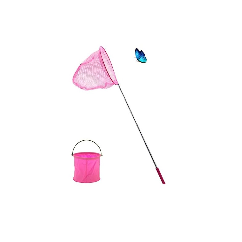 1 Pack Telescopic Butterfly Nets, Extendable Fishing Nets with 1