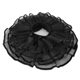 BGFKS 4 Layered Tulle Tutu Skirt for Girls with Matching Hairbow,Girl Ballet Tutu Skirt (Black, 7-10 Years)