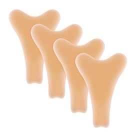 Heygueo 4 Pack Y Shape Concealer for Women,Reusable Anti Underwear for Women,Invisible Silicone Ladies' Seamless Pads Cover for Leggings Swimsuits All and Yoga Pants(Dark Skin)