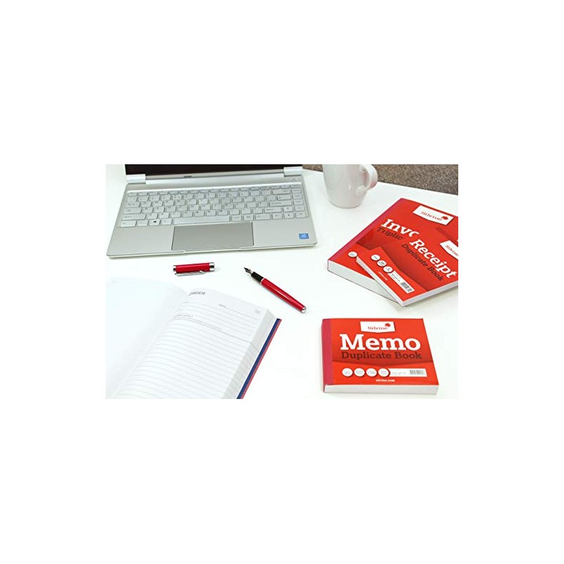 Silvine Duplicate Receipt Book - 100 Receipts per Book, Gummed