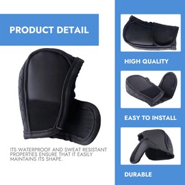 Black Leather Gear Shift Knob Cover Anti-Slip Auto Konb Gear Shift Stick Protector Universal Soft Car Shift Protector Decorative Car Interior Accessories Suitable for Cars, Trucks, SUVs