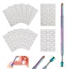 Dual Ended Cuticle Remover,Pre-Treatment Cuticle Pusher with 100#/240# Grit Sandpaper