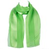 Hat To Socks Plain Elegant Chiffon Satin Scarf (Lime)