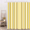 Emvency Shower Curtain Waterproof White Stripe Striped Stamp Yellow Sleepwear