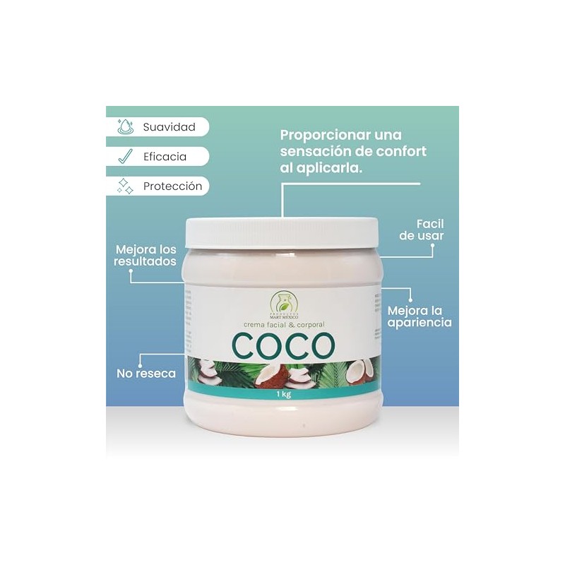 Crema Facial & Corporal De Coco Piel Suave Productos Mart