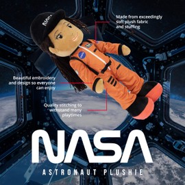 Playtime by Eimmie - 14” Julie NASA Doll - Soft Baby Doll - Plush Rag Dolls for 2 Year Old Girls & Boys, Toddler & Infants - Astronaut Plush Washable Doll - Astronaut Plush Toy - Astronaut Doll