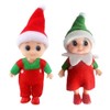 MORAINJAY 2pk Christmas Baby Elf Doll,Green&Red Mini Xmas Baby Elves