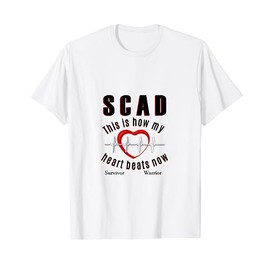 SCAD Heart Beats T-Shirt Survivor Heart Attack Awareness