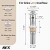KES Bathroom Sink Drain with Overflow, with Strainer Basket Hair