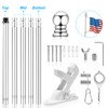 6 FT Metal Flag Pole Kit for Outside House w/