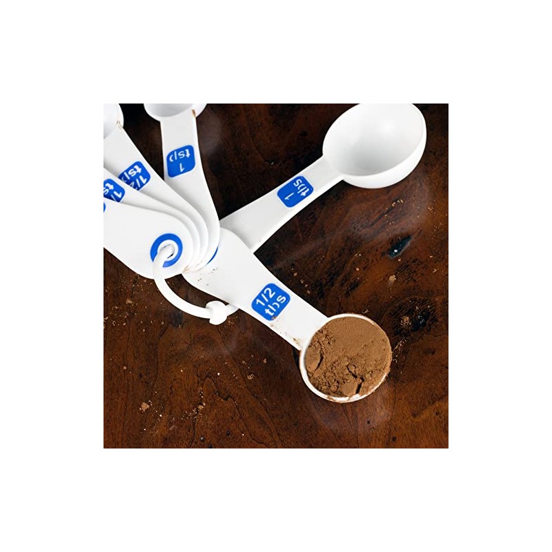 Chef Craft Select Plastic Measuring Spoon Set, 6 piece set,