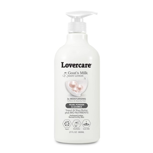 Lovercare Goat Milk Body Lotion for Dry Skin Pearl 27 fl oz (800ml) - Single…