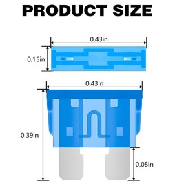 TSUGAMI 25PCS Car Fuse Assortment Kit, Automobile Motorcycle Truck Fuses Kit, Professional Blade Fuses for Automotive, Auto Motorcycle Car Boat Truck Universal Standard Blade Fuse(15A)